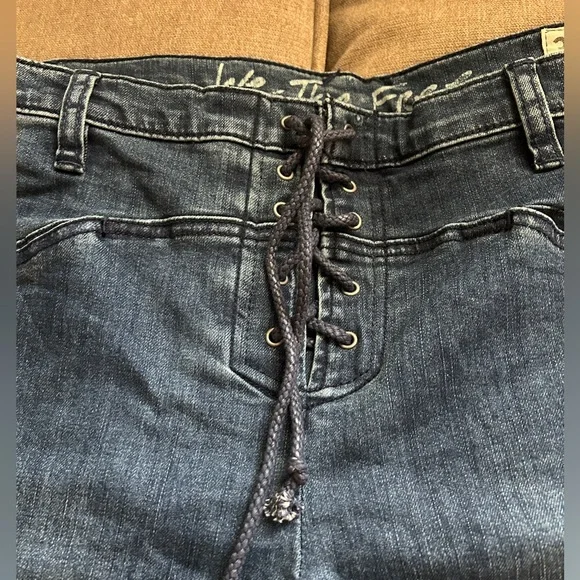 Free People We The Free Jeans NWT HP Jean.Eva Lace-Up High Rise Boot Cut Size 31 - Picture 8 of 11